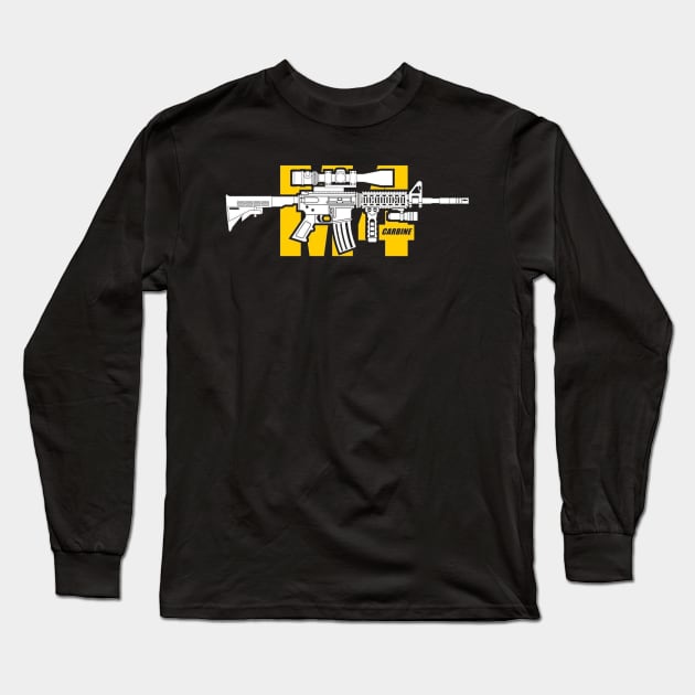 M4 Carbine Sopmod 2 Long Sleeve T-Shirt by Aim For The Face